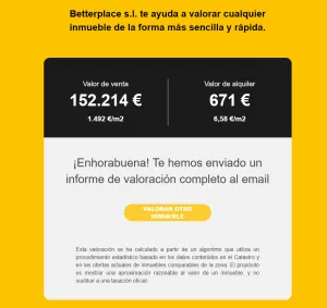 Avaliador Automático Betterplace Angariação Imobiliária