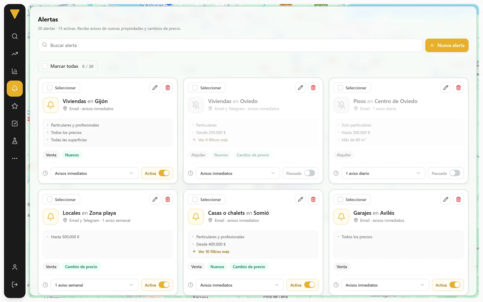 Interfaz de Betterplace con datos de ejemplo