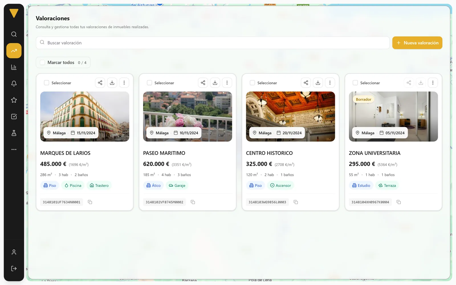 Interfaz de Betterplace con datos de ejemplo
